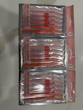 Stella Dermaplanin Razors 3 Six Packs Pink Facial Hair Eyebrow Shaping NEW
